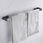 Gray 5-piece modern bathroom accessory set made of stainless steel