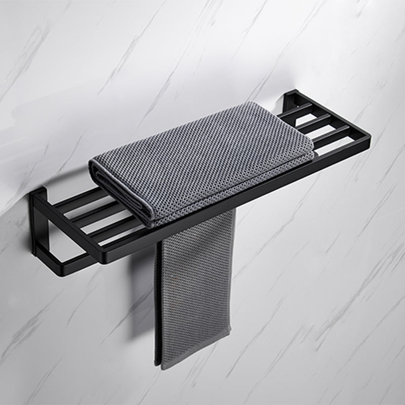 Matt Black 5-piece modern bathroom accessory as a single item or as a set with towel bar