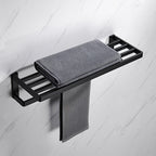 Matte Black 5-piece modern bathroom accessory as individual piece or as set with towel bar