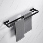Matt Black 5-piece modern bathroom accessory as a single item or as a set with towel bar