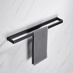 Matt Black 5-piece modern bathroom accessory as a single item or as a set with towel bar