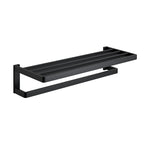 Matt Black 5-piece modern bathroom accessory as a single item or as a set with towel bar