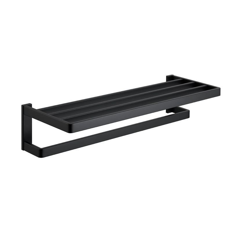Matt Black 5-piece modern bathroom accessory as a single item or as a set with towel bar
