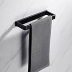 Matte Black 5-piece modern bathroom accessory as individual piece or as set with towel bar