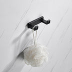 Matt Black 5-piece modern bathroom accessory as a single item or as a set with towel bar