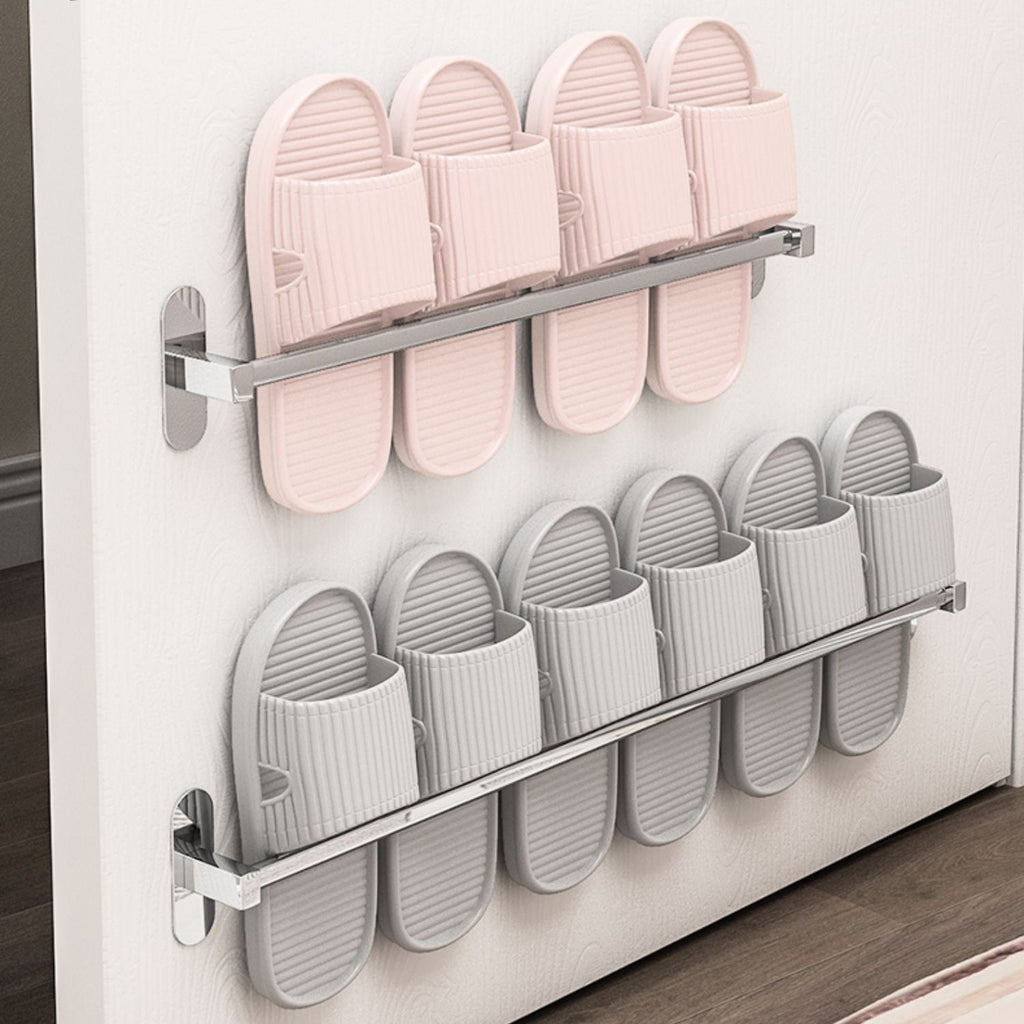 2-Piece Stainless Steel Slip Resistant Modern Chrome Bathroom Hardware Set