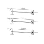 2-Piece Stainless Steel Slip Resistant Modern Chrome Bathroom Hardware Set