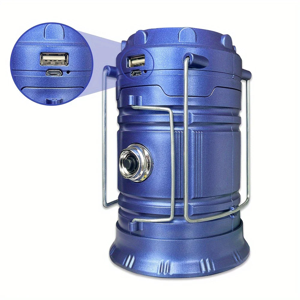 Solar Camping Lamp with USB Charging – Portable LED Lantern for Outdoor Activities and Emergencies