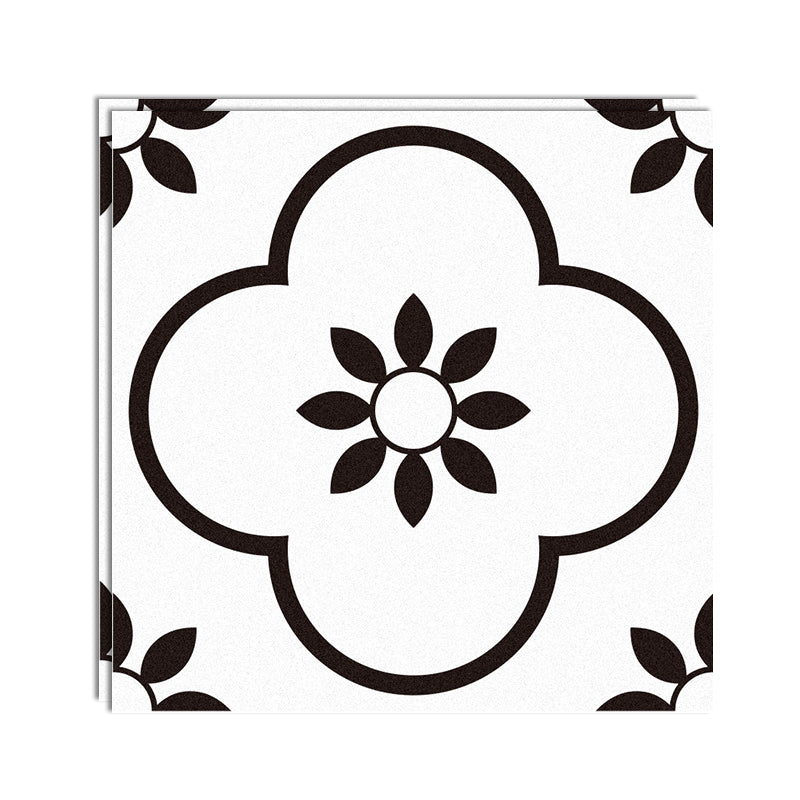 Peel & Stick Vinyl Floor Lightly patterned vinyl floor with straight edge