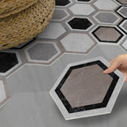 Peel & Stick Vinyl Floor Mat Dark Vinyl Floor with Brick Look