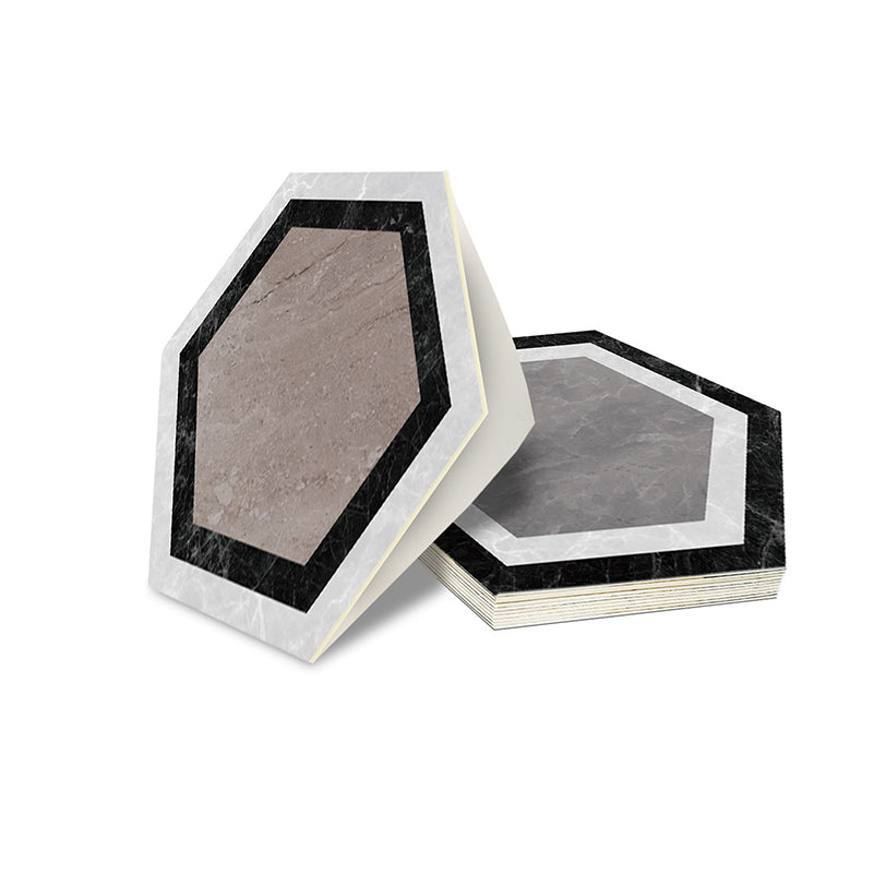 Peel & Stick Vinyl Floor Mat Dark Vinyl Floor with Brick Look