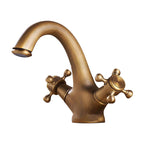 Glam Style Copper Tub Faucet Low Arc Deck Mounted Tub Faucet Set