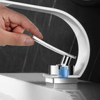 Bathroom faucet brass waterfall spout lever handle basin faucet