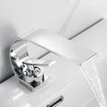 Bathroom faucet brass waterfall spout lever handle basin faucet