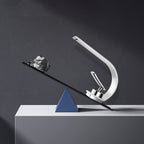 Bathroom faucet brass waterfall spout lever handle basin faucet