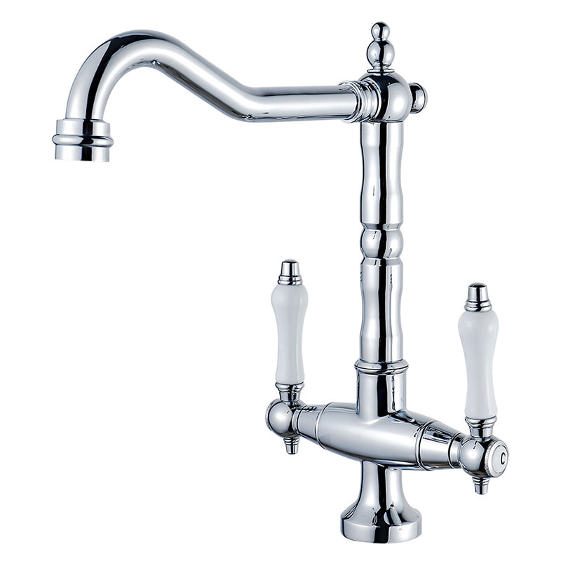 Traditional Kitchen Bar Faucet Double Handle High Arc No Sensor Bar Faucet