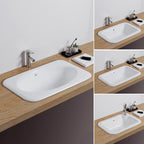 Traditional square washstand ceramics metal base washbasin