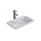 Traditional square washstand ceramics metal base washbasin