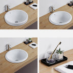 Contemporary oval wash stand ceramic metal undercounter basin