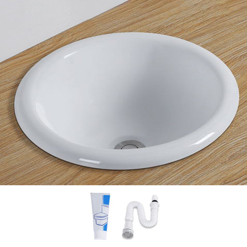 Contemporary oval wash stand ceramic metal undercounter basin