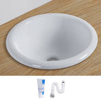 Contemporary oval wash stand ceramic metal undercounter basin