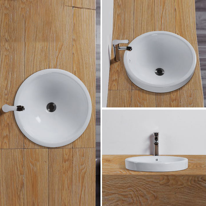 Contemporary oval wash stand ceramic metal undercounter basin