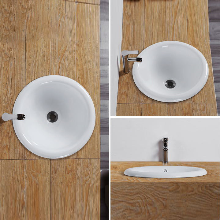 Contemporary oval wash stand ceramic metal undercounter basin