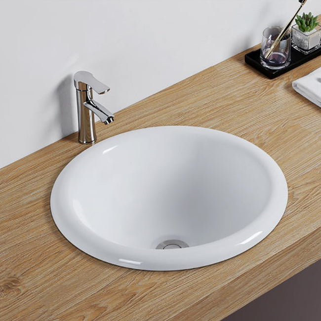Contemporary oval wash stand ceramic metal undercounter basin