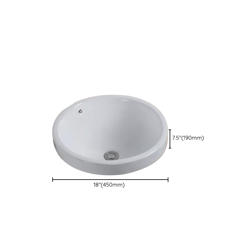 Contemporary oval wash stand ceramic metal undercounter basin