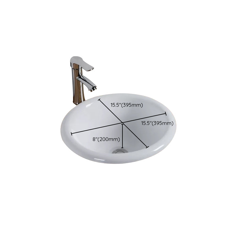Contemporary oval wash stand ceramic metal undercounter basin