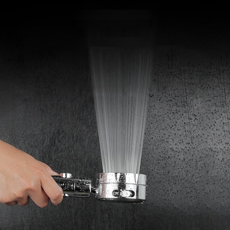 Modern Handheld Showerhead 3 Spray Round Metal Shower Heads