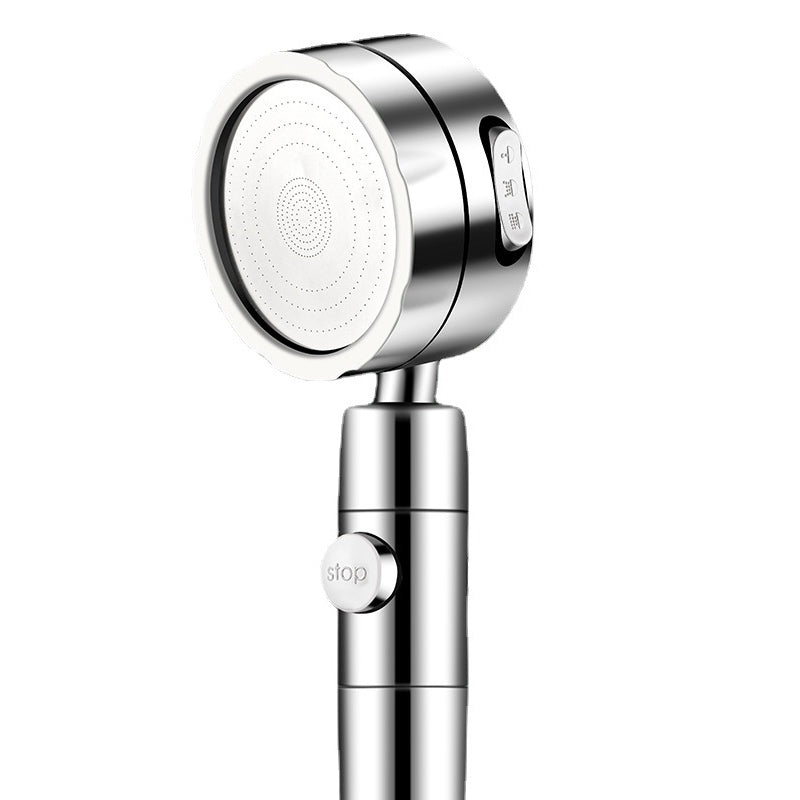 Modern Handheld Showerhead 3 Spray Round Metal Shower Heads