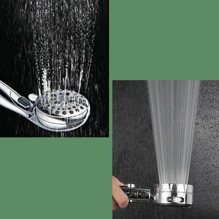 Modern Handheld Showerhead 3 Spray Round Metal Shower Heads