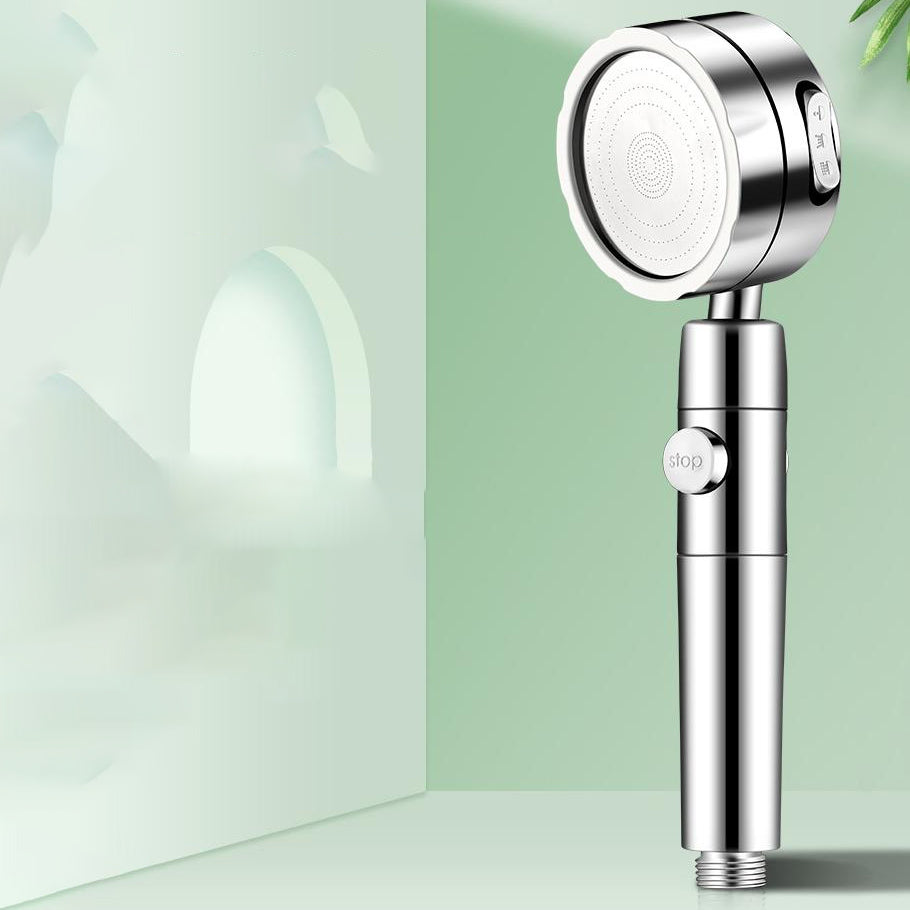 Modern Handheld Showerhead 3 Spray Round Metal Shower Heads