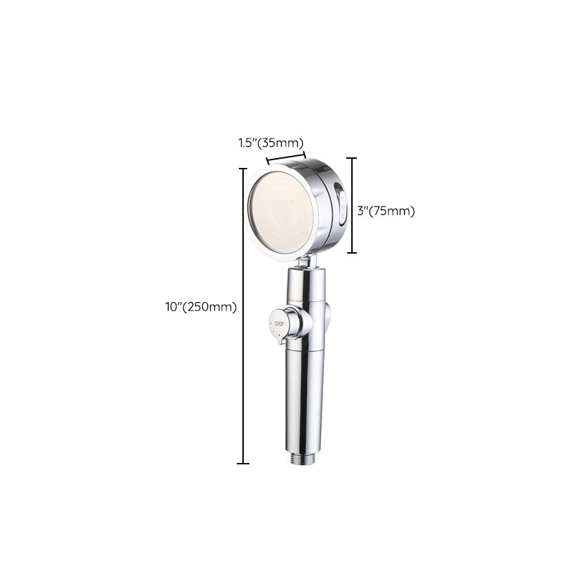Modern Handheld Showerhead 3 Spray Round Metal Shower Heads