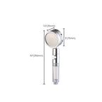 Modern Handheld Showerhead 3 Spray Round Metal Shower Heads
