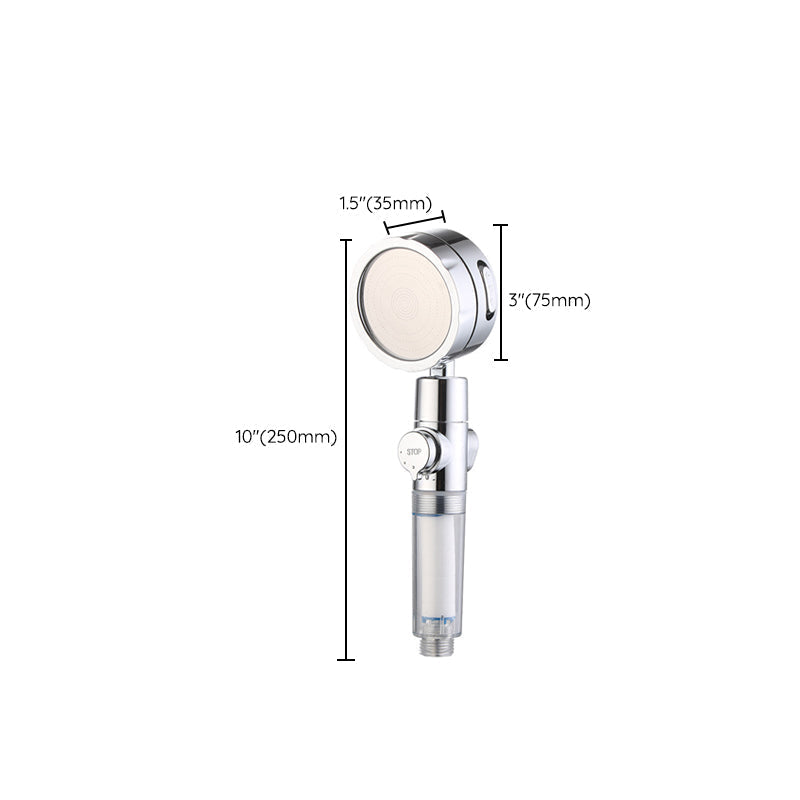 Modern Handheld Showerhead 3 Spray Round Metal Shower Heads
