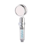 Creative Metal Shower Head Adjustable Water Flow Round Handheld Shower Head