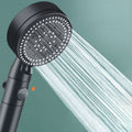 Metal Black Shower Head Self-Cleaning Standard Round Hand Shower