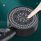 Metal Black Shower Head Self-Cleaning Standard Round Hand Shower