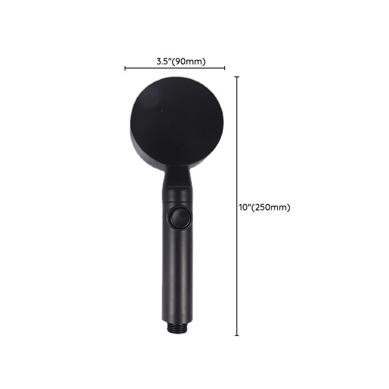 Metal Black Shower Head Self-Cleaning Standard Round Hand Shower