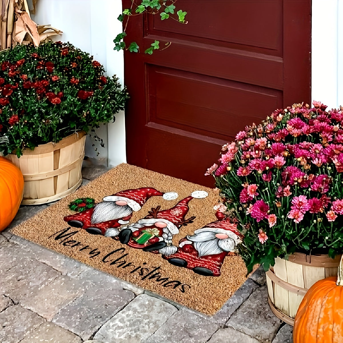 Doormat Gnome Christmas Decorations Indoor Outdoor