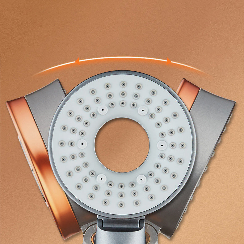 Reversible round shower head 3 spray types adjustable water flow handheld shower