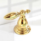European Style Widespread Sink Mixer Brass 2 Handle Bathroom Vessel Mixer with Hoses