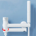 Metal Modern Bathroom Faucet White Single Handle Bathtub Fill Valve Trim