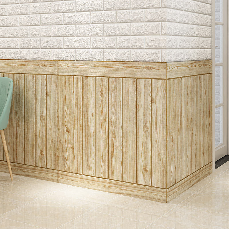 Modern Tin Wall Paneling Smooth Wall Ceiling Wood Plank Set of 6