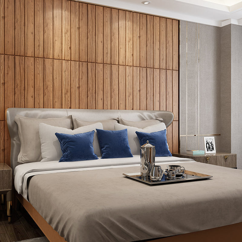 Modern Tin Wall Paneling Smooth Wall Ceiling Wood Plank Set of 6