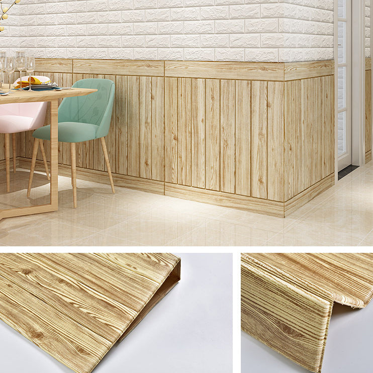 Modern Tin Wall Paneling Smooth Wall Ceiling Wood Plank Set of 6