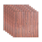 Modern Tin Wall Paneling Smooth Wall Ceiling Wood Plank Set of 6