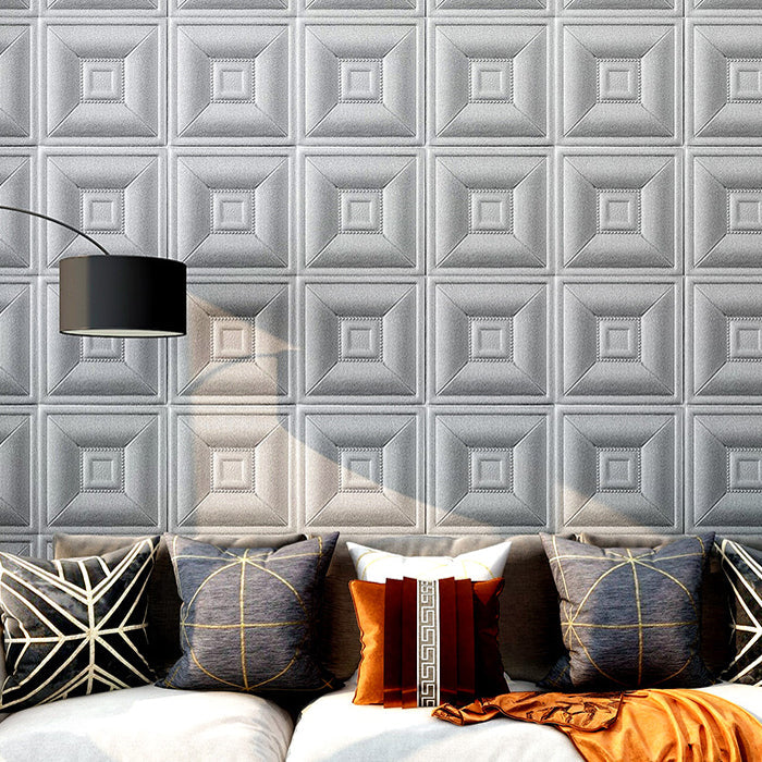 Beautiful Style Wall Panel 3D Print Bathroom Living Room Wall Panels with Padding